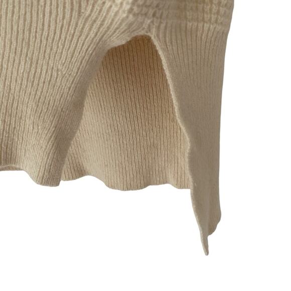 Everlane The Cashmere Waffle Square Turtleneck Sweater Cream Ivory size XS - Picture 5 of 9